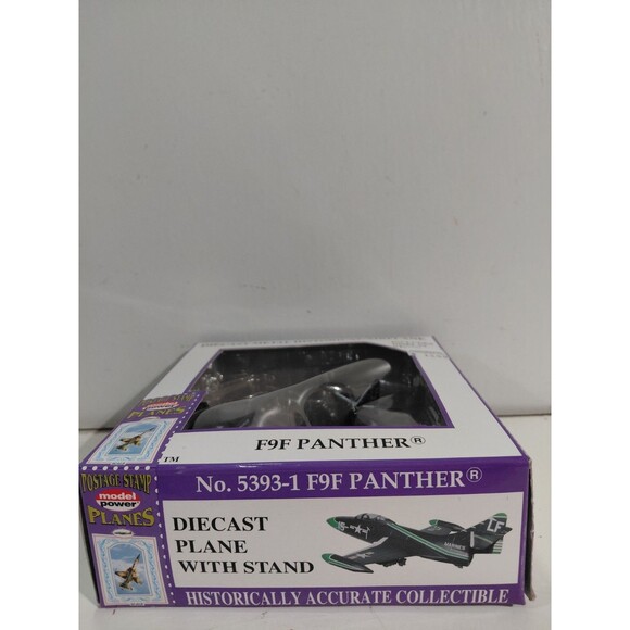 Model Power 5393-1 Postage Stamp 1:100 Scale Die Cast F9F Panther Airplane - Picture 11 of 11